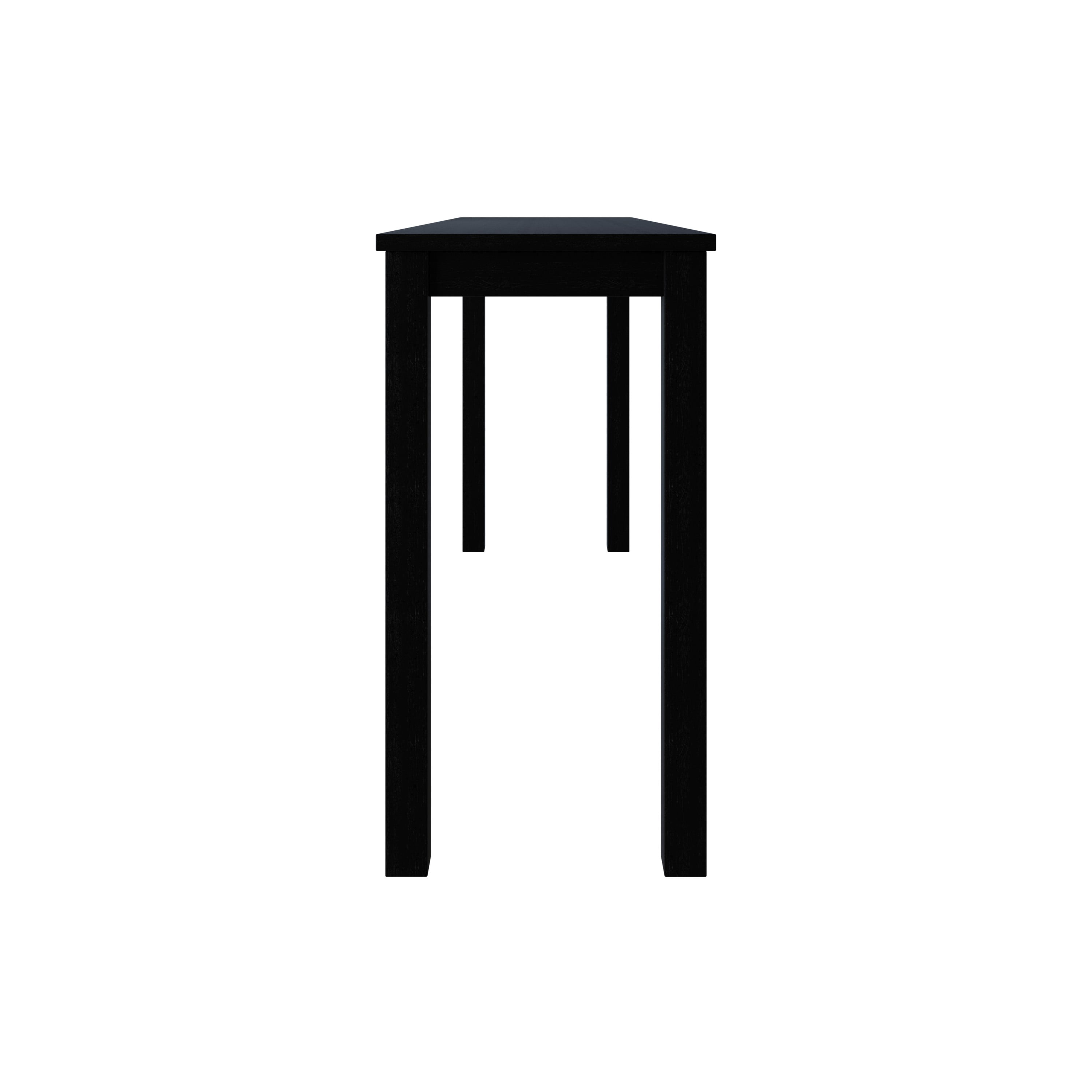 Home Design Camden Writing Desk with Spacious Tabletop and Sturdy Legs, Modern Streamlined Design for Home Office, Study Nook, or Living Space, Black