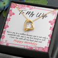 thumbnail image 5 of To My Wife Wonderful Best Friend Wife Birthday Message Forever Necklace w Message Card, 5 of 20