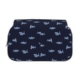 thumbnail image 2 of Sikiie Cute Shark Print Flip Double-layer Pencil Case, All-purpose Stationery Bag for Study and Office, Zipper Design, Unisex, 2 of 7