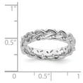 thumbnail image 5 of 925 Sterling Silver Stackable Expressions Polished Intertwined Heart Ring Size: 7; for Adults and Teens; for Women and Men, 5 of 5