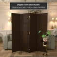 thumbnail image 6 of Red Lantern 6 ft. Tall Woven Fiber Folding Screen - Dark Mocha - 4 Panel, 6 of 6