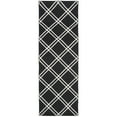 thumbnail image 3 of SAFAVIEH Dhurrie Skyler Geometric Diamonds Wool Area Rug, Black/Ivory, 6' x 6' Round, 3 of 10