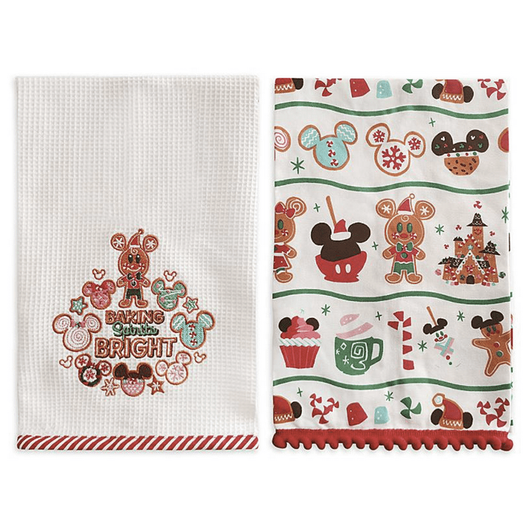 Disney Kitchen Towel Set - Mickey and Minnie Gingerbread