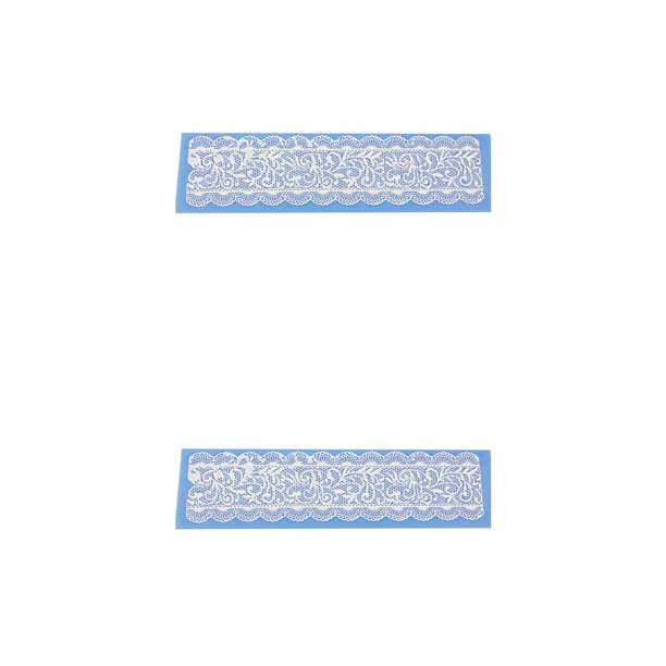 Kearding Molde de silicona Fondant Cake Lace Molde para pastel en relieve Sugar Lace Mat Cake Decorating Tool Relieve Mat Azul 2piezas Kearding CBP090766