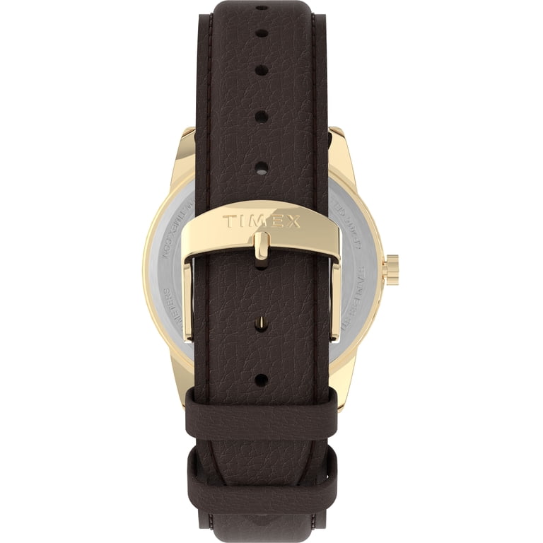 Timex Men's Easy Reader Brown Leather Watch photo 5