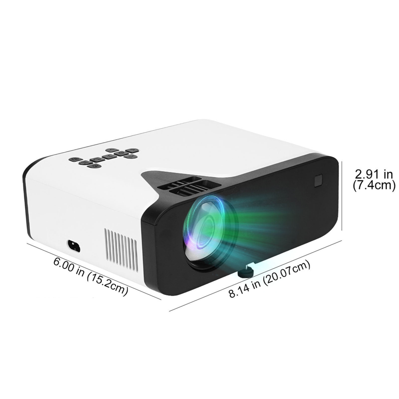 Home Projector 1080p Portable Projector With HD VGA USB Memory Card AV Interfaces For Indoor And Outdoor Use