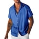 thumbnail image 1 of pstuiky Mangas cortas para hombre, Camiseta de verano fina de manga corta con cuello redondo, holgada, de color liso, informal, de manga corta y cuello redondo para hombre xxxl, 1 of 3