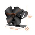 thumbnail image 4 of 1pc Heat-Powered Black Mini Fireplace Fan - Keep Your Home Cozy and Comfortable, 4 of 4