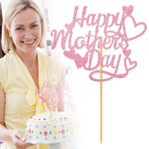 12Pcs Mother's Day Cake Topper A – Miyuadkai Cake Decoration Picks Sticks for Mom, Mothers Day Cake Decorators, Party Supplies