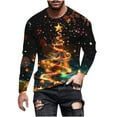 thumbnail image 2 of Elvqul Mens Shirts Retro Pullover Long Sleeve Fashion Fall Christmas Shirts for Men, 2 of 5