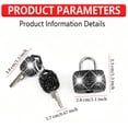 thumbnail image 2 of Topboutique Small Locks with Keys 1 Pc Mini Padlock with Diamond Bling Padlock Luggage Locks Metal Lock Jewelry Box Lock Diary Padlock for Locker Suitcase Bag(Black), 2 of 4