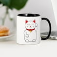 thumbnail image 3 of CafePress - White Lucky Cat Left Arm Raised Mug - 11 oz Ceramic Mug - Novelty Coffee Tea Cup, 3 of 4