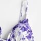 thumbnail image 4 of Gibobby Conjunto de traje de baño de bikini Sexy Leg High Lace Set Traje de baño Estampado Bikini Tie-Dye Piece Mujer Cortar Dos trajes de baño Tankinis (Morado,CH), 4 of 5