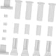thumbnail image 3 of Accesorios para cortinas Kit de herrajes para cortinas con abrazaderas, pies de abrazadera de cuerda blanca de repuesto, resistentes y, 3 of 7