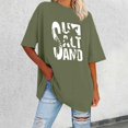 thumbnail image 2 of YDLCAFD Chemises à Manches Courtes pour Femmes Ensemble Décontracté Col Rond T-Shirt Imprimé, 2 of 4