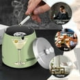 thumbnail image 4 of Yayeee Ashtray with Lid for Cigarette Smokeless Stainless Steel Home Ash Holder, Light Green Martini, 4 of 7
