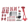 thumbnail image 2 of Front Rear Swing Arm RC Truck Steering Cup Link Rod Bearing Drive ShaftUpgrade Modified Kit Replacement for WLtoys 144010 144001 Red, 2 of 8