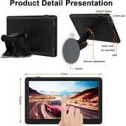 7 Inch Touchscreen GPS Navigation for Car & Truck & RV with Sunshade Voice Guidance Lifetime Free Map Update Navigator System 8GB 256MB US Canada Mexico