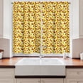 thumbnail image 2 of Ambesonne Abstract Kitchen Curtains, Pixel Art Grunge Squares, 55"x45", Pastel Yellow Paprika, 2 of 3