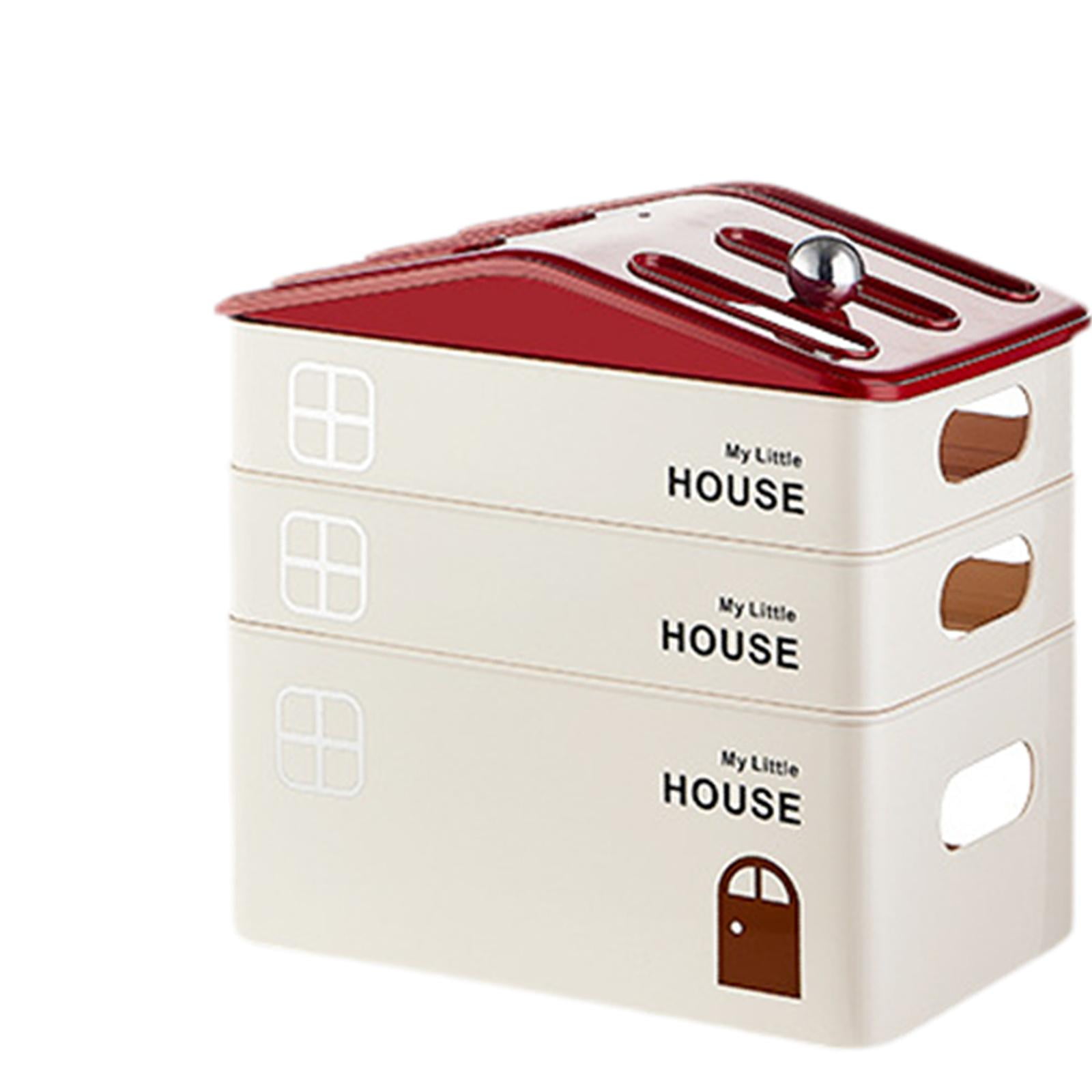 Fiocias Durable Router Storage Box Cord Organizer Cable Management Rack Modern Dustproof Three Layer