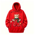 thumbnail image 6 of Christmas Pet Pouch Hoodie Men Women Long Sleeve Cute Graphic Loose Hooded Sweatshirt Pullover Tops Dog Cat Carrier Hoodie, 6 of 6