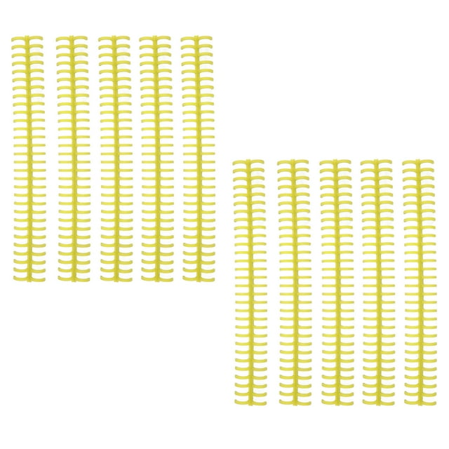 Peignes de Liaison, 10Pcs Forte Adhérence 1/2 dans 30 Trous Peignes de Liaison pour le Bureau Jaune