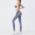 thumbnail image 4 of Bibifish Womens 2 Pc Sports Sets Black Racerback Crop Tops & Leggings Breathable Quick Dry Yoga Fitness Daily Cute Yoga Sports Sets, 4 of 4