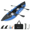 thumbnail image 1 of Goplus Inflatable Kayak Set Portable 2-person Kayak with Aluminium Oars EVA Padded Seat Blue, 1 of 10