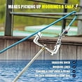 thumbnail image 4 of LEEYNEER Telescoping Automatic Boat Dock Hook Stainless Steel Dock Hook Cable Wire Guider Ship Parking Tool Multi-Function Alloy Telescopic Mooring Rope Threading Hook  Stainless Steel Do, 4 of 5