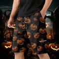 thumbnail image 2 of GrmtClth Mens Halloween print shorts 2026 Fun Cartoon Pumpkin Outdoor Summer Short Trousers Relaxed Multi Storage Pocket Cargo Shorts Street Fun Beach Clothes Black XL, 2 of 5
