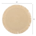 thumbnail image 6 of REGALWOVEN Rustic Placemats Set of 6 Woven Round Placemats with Tassels for Dining Table Decor Washable Kitchen Table Mat Wipe Clean Beige 15x15inch, 6 of 6