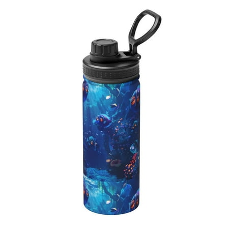 

Ocsxa Deep Sea Glowing Fishes Print 18oz Stainless Steel Water Bottle Unisex Water Bottle Insulated Sports Water Cup Flask for Cold Water Drinks/Sports/Travel/Car/School