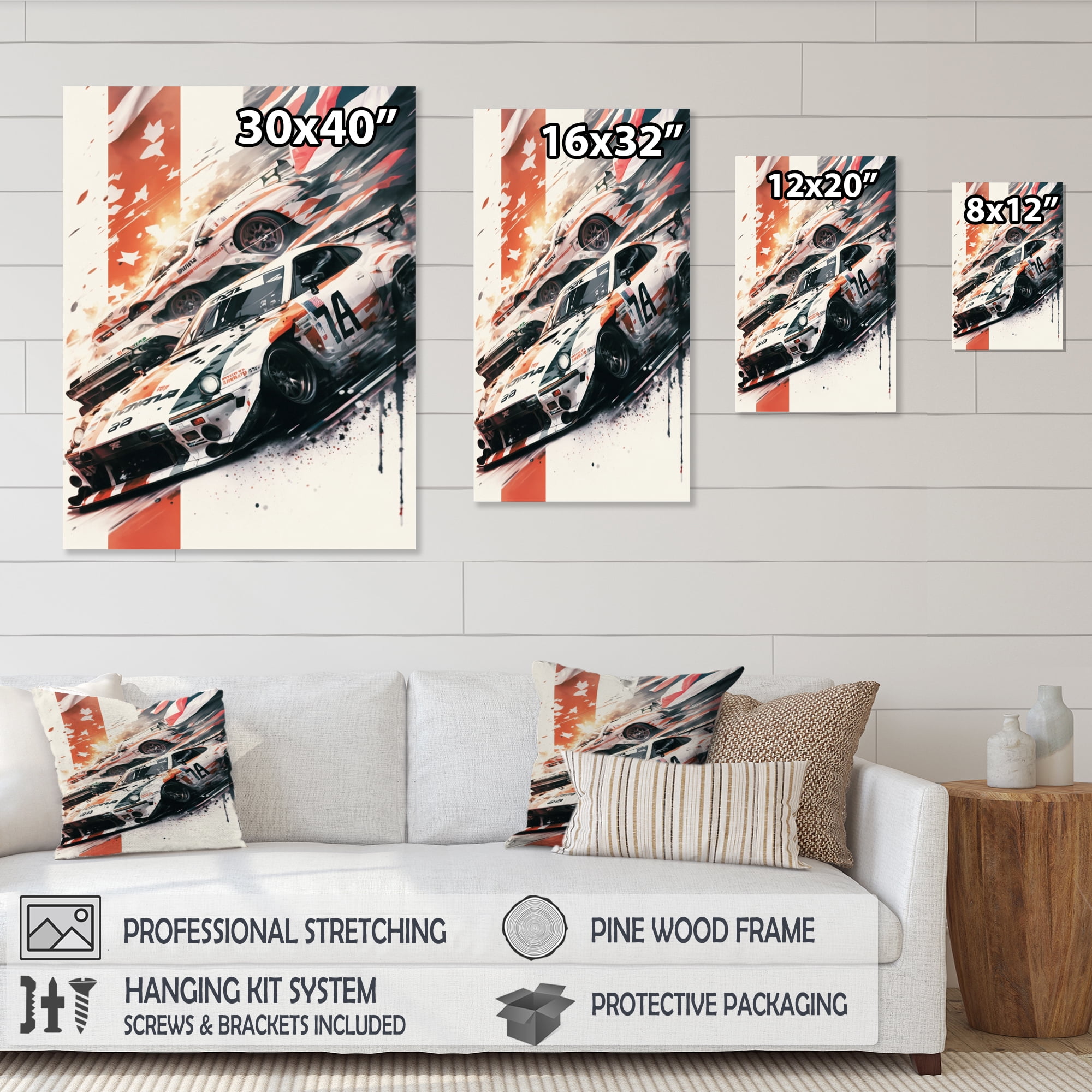 Designart Tokyo Japan Driving Car I Canvas Wall Art