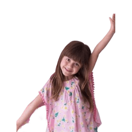 

Ma&Baby Kids Baby Girls Beach Dress Loose Flower Print Tassel Pompom Sundress Swimsuit Cover-Ups Bathing Suit