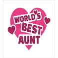 thumbnail image 3 of Aunt Duvet Cover Set, World's Best Aunt Lettering on a Heart Show Your Love to Family, Decorative 3 Piece Bedding Set with 2 Pillow Shams, King Size, Raspberry Hot Pink, by Ambesonne, 3 of 3