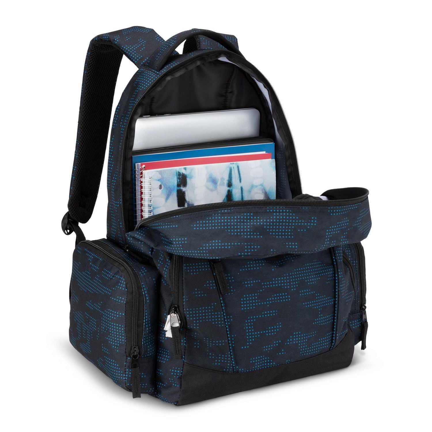 TRAILBLAZER 15.6IN LAPTOP PATTERN BACKPACK BLUE