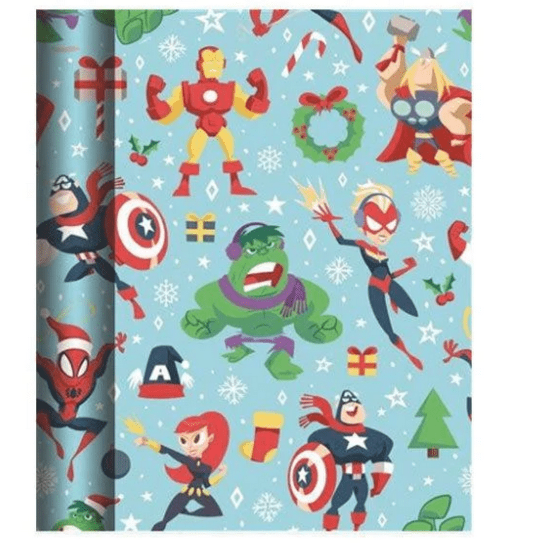 Superhero on sale wrapping paper