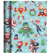 Marvel Avenger Wrapping Paper Superhero Themed Gift Wrapper Made from Premium Paper for Kids Girls Boys Birthday Christmas Halloween Hanukkah Baby Showers Holiday Gift Cover(4 Rolls-80sq ft)