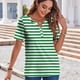 thumbnail image 5 of mfyjkho Tops Deportivos Para Mujer, Camiseta De Manga Corta Con Cuello En V Y Estampado Para Mujer, Top Holgado, Top De Manga Corta Tops Para Hacer Ejercicio Xl, 5 of 7