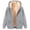 Gray B, variant on SHUNSUI Women's Sherpa Lined Hoodies Full Zip up Sweatshirts Fall Winter Warm Jacket with Pockets