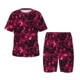 thumbnail image 1 of Fotbe Burgundy Tie Dye Pijama Estampada de 2 Piezas para Niños – Ropa de Dormir de Manga Corta Cómoda para Niños y Niñas, Camiseta y Shorts de Algodón-X-Large, 1 of 6