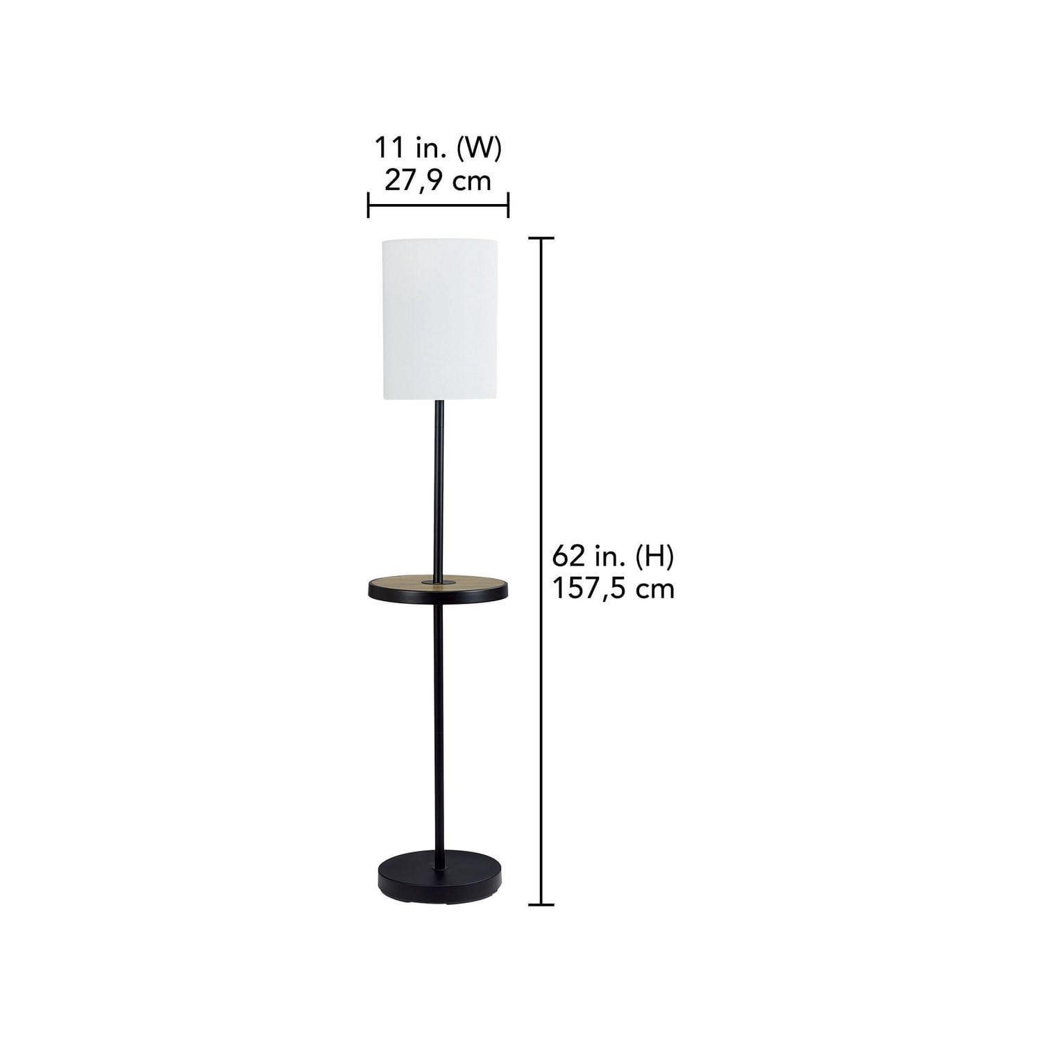HOMETRENDS Floor Lamp, Height: 62 in.