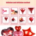 thumbnail image 2 of Globos De Lámina De Corazón De Amor, Kit De Decoración De Globos Rojos Reutilizables Globos De Helio De Aire Para El Día De San Valentín Propuesta De Compromiso De Aniversario De Boda Muyoka Hogar, 2 of 6