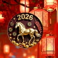 thumbnail image 5 of 2026 Year of the Horse Acrylic Pendant - Flexible Fridge Decor, Festive Holiday Jewelry, Traditional Lunar New Year Gift, 5 of 6