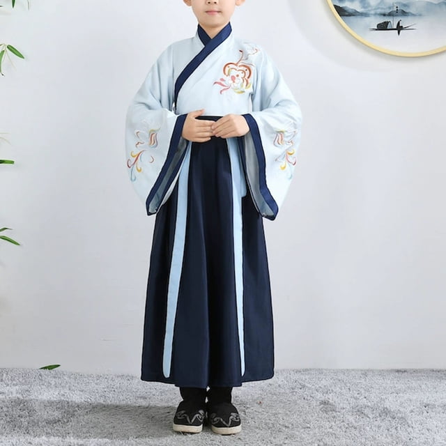 Traditional Chinese - Boys Robe for Stage Performance Kids Elegant Historical Ensemble for Play and Parties