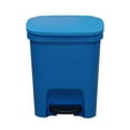 thumbnail image 1 of CUITING 110L Gallon Trash Can Plastic Step On Kitchen Trash Can Black Compost Bathroom Garbage Can with Decorative Linen Texture Fits 13-Gallon Bags Premium Hands- Operation Ideal for Hom, 1 of 8