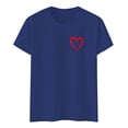 thumbnail image 4 of T-shirt Femme Saint-Valentin 2026 Mode Manches Courtes Col Rond Cœur Graphique, 4 of 4