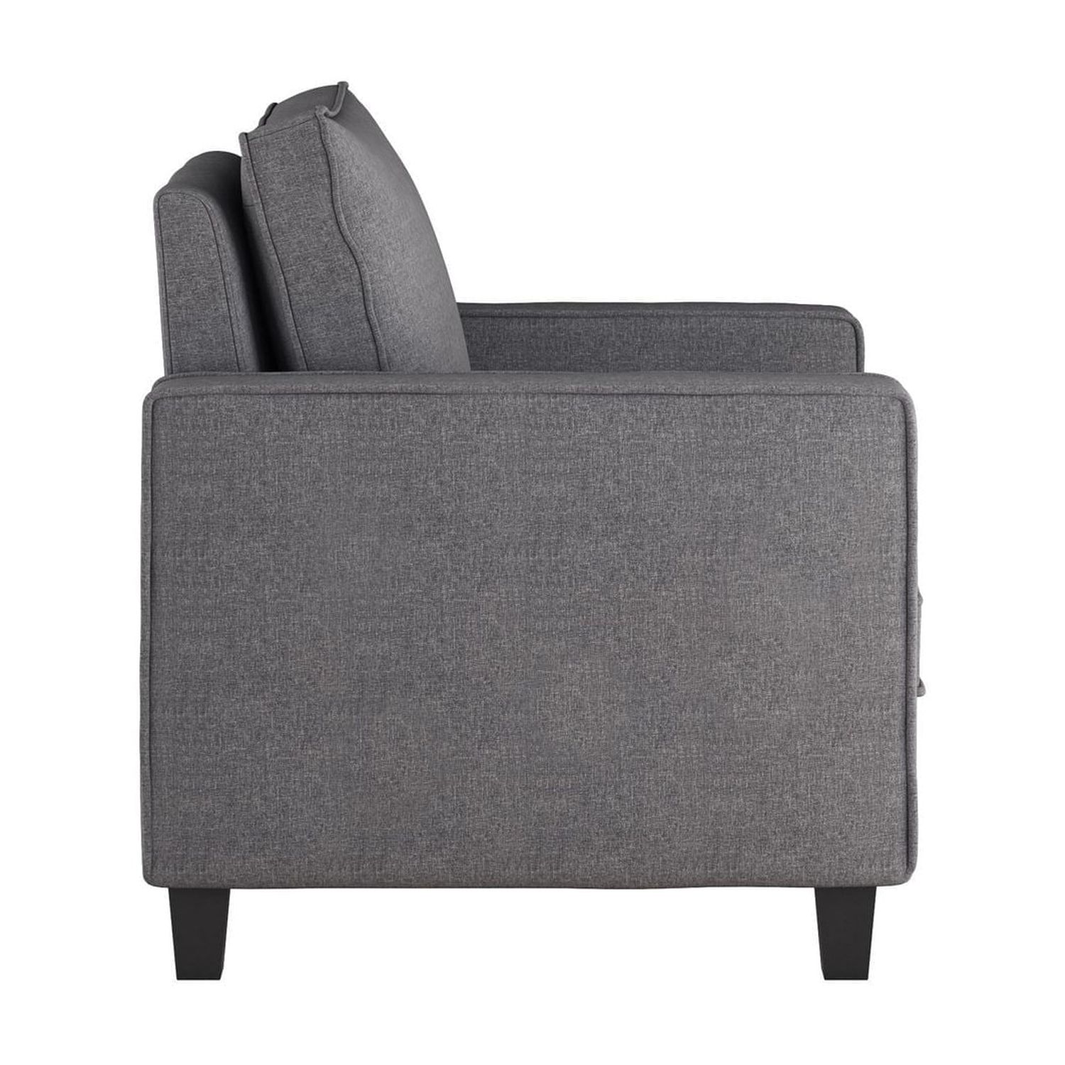 Fauteuil d'appoint d'intérieur rembourré en tissu Georgia de CorLiving avec pieds en bois