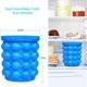 thumbnail image 2 of Molde de cubo de hielo de silicona grande 2 en 1 portátil D2 con tapa, ahorro de espacio, herramientas para crear cubitos de hielo para utensilios de cocina para fiestas Feliz Sencillez, 2 of 5