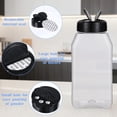 thumbnail image 3 of 28 Pack 16 oz Plastic Spice Jars with Cap, Clear Empty Square Bottle Containers Reusable Large Seasoning Powder Storage Jars with Shaker Flip Lid and Stickers for Kitchen Storing Salt, 3 of 8